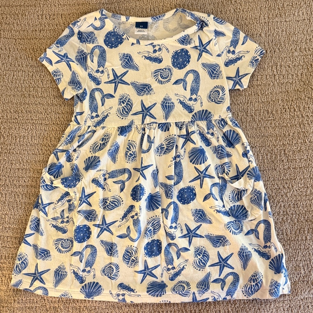 Old Navy Nautical Blue and White Dress